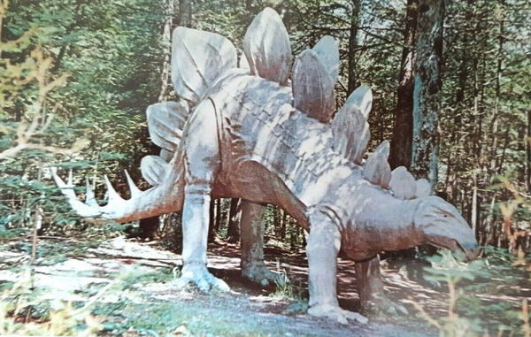 Dinosaur Gardens - Old Post Card View